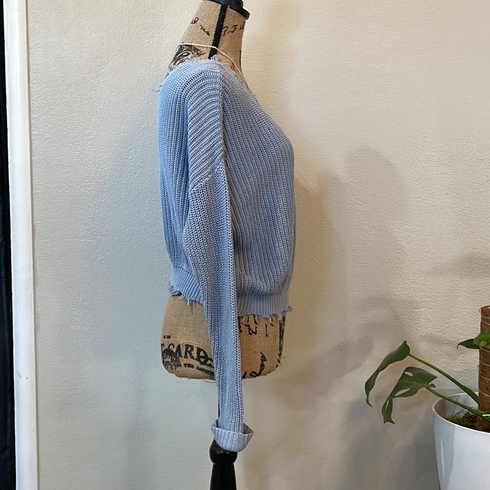 Jessica Simpson Light Blue V-Neck Sweater - Picture 3 of 3